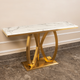 Solace Sanctuary Gold Marble Top Console Table (Stainless Steel) (N)