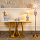 Solace Sanctuary Gold Marble Top Console Table (Stainless Steel) (N)