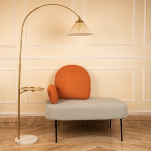 The Bay Area Arc Shaped Floor Lamp and Accent Table