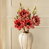 Timeless Beauty Lotus Magnolia Artificial Flower - Red (Single Stem Only)