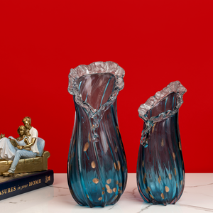 Ocean Whisper Handblown Glass Vase - Set of 2