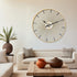 Golden Vortex Metal Wall Clock