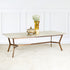 The Roman Rectangular Marble Coffee Table - ROSE GOLD (Stainless Steel) (Gold and white Stone)