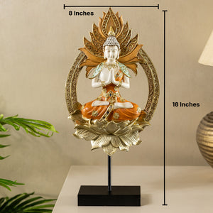 Lotus Meditation of Buddha Home Decoration Showpiece