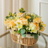 Lush Garden Grace Artificial Flower Basket