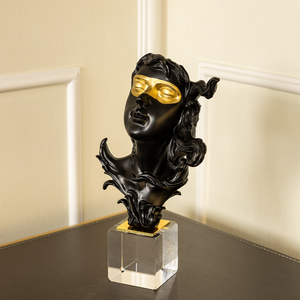 The Dreamer's Gaze Decorative showpiece - Black