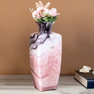 Pink Petal Handblown Glass Vase - Small