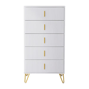 Classic Elegance Five-Drawer Cabinet & Side Table