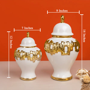 Pescara Decorative Vase and Showpiece - Set Of 2