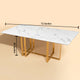 Astral Assemblage Dining Table Gold - White Marble Top (Stainless Steel/Delhi Ncr Only)