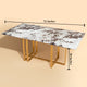 Astral Assemblage Dining Table Gold - Brown Marble Top (Stainless Steel)