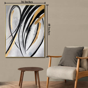 Visions of Tranquility Handpainted Wall Painting (With outer Floater Frame)