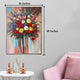 Radiant Bouquet Handpainted Wall Painting (With outer Floater Frame)