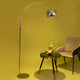 Whimsical Moonbeam Floor Lamp for Bedroom - Chrome