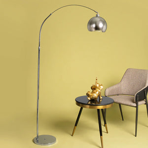 Whimsical Moonbeam Floor Lamp for Bedroom - Chrome