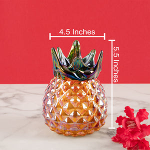 Prismatic Pineapple Handblown Glass Showpiece