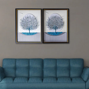 Ethereal Oasis Shadow Box Wall Decoration Piece - Pair