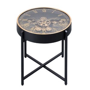 Dial Craft Luxe Tea Table Clock With Moving Gear Mechanism (Steel Body)