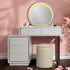 Pure Precision Dressing Table & Vanity Set With Mirror & Poof Chair