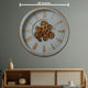 Second Sight Luxury Designer Wall Clock With Moving Gear Mechanism - Gray