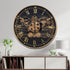 Chrono Luxe Luxury Designer Wall Clock With Moving Gear Mechanism (Steel Body) - Small