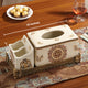 Florence Ceramic Multipurpose Organizer Tissue and Remote Holder - Off White