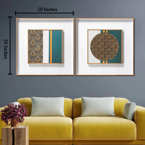 Infinite Reverie Shadow Box Wall Decoration Piece - Set of 2