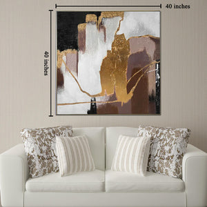 Serenade of Colours Handpainted Art Wall Painting (With outer Floater Frame)