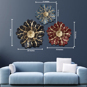 Nature's Symphony Metal Wall Art - Set of 3