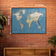 World Map Spectacular Shadow Box Wall Decoration Piece - Dark Blue