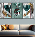 Wine and Feather Fusion Canvas Print - Set of 3