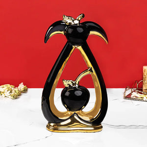 Opulence Harmony Ceramic Showpiece for Table - Medium (Black)