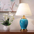 The Emerald Jade Decorative Ceramic Table Lamp - Blue