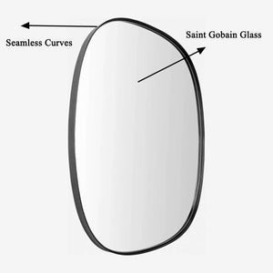 Paris Classic Oval Decorative Wall Mirror - Black