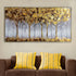 Golden Reflections 100% Hand Painted Wall Paintings For Home (With outer Floater Frame)