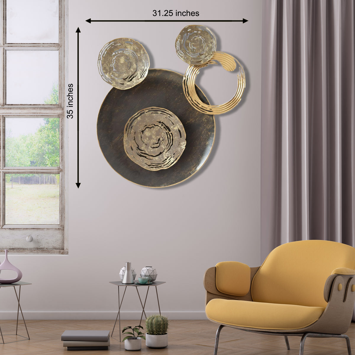 Buy The Crescent Moon Metal Wall Art Panel | Dekor Company