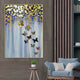 Shimmering Butterflies Blue Hand painted Wall Painting (With Outer Floater Frame)