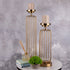 The Golden Piped Candle Stand - Pair