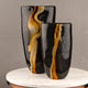 The Black and Gold Nile Handblown Decorative Vase