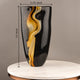 The Black and Gold Nile Handblown Decorative Vase