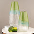 The Emerald Rainforest Handblown Glass Decorative Vase - Pair