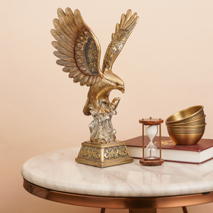 Gold Majestic Eagle Decorative Showpiece