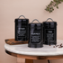 Evoke Metal kitchen Storage Jars- Black