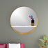 Stainless Steel Golden Crescent Slab Decorative Wall Mirror