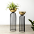 Urban Zen Black And Gold Planter - Pair