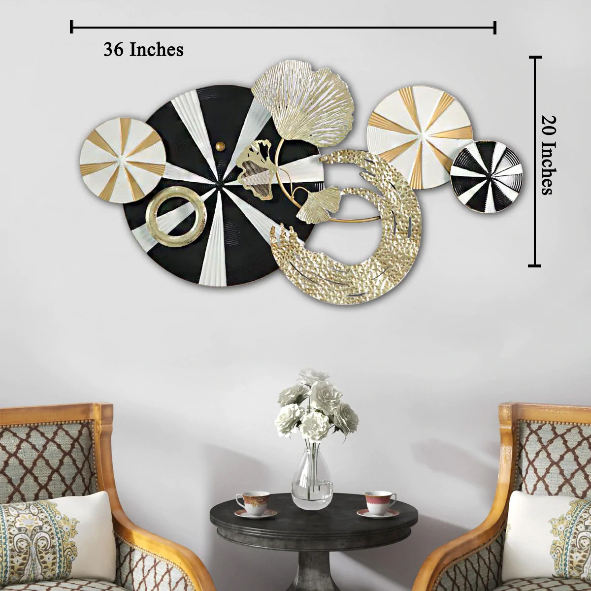 Magnificent Luminous Disc Metal Wall Art Panel | Dekor Company