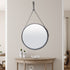 The Leather Belt Decorative Wall Mirror - Black