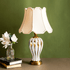 Roggo Royal Decorative Ceramic Table Lamp - White