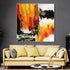 The Rust and Black 100% Hand Painted Wall Painting (With Outer Floater Frame)