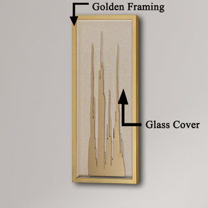 The Golden Drips Shadow Box Wall Decoration Piece